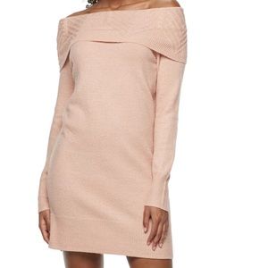 Candies off the shoulder sweater dress